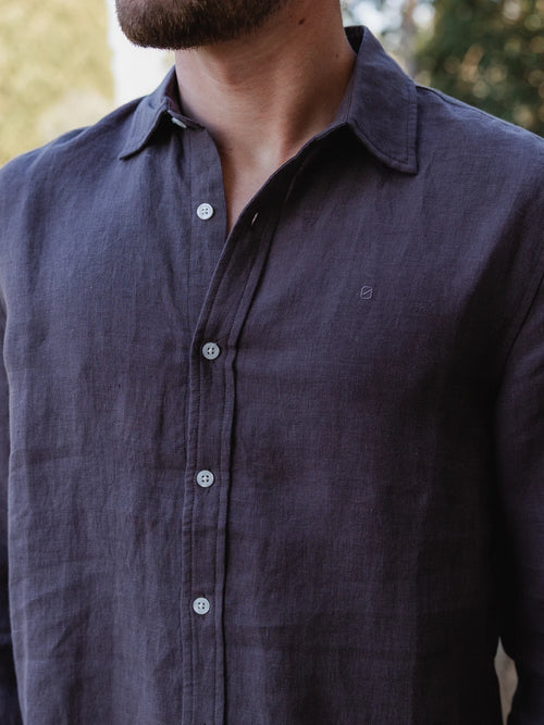 Dark Brown Linen Shirt