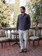 Dark Brown Linen Shirt