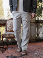 Beige Cotton/Linen Pants