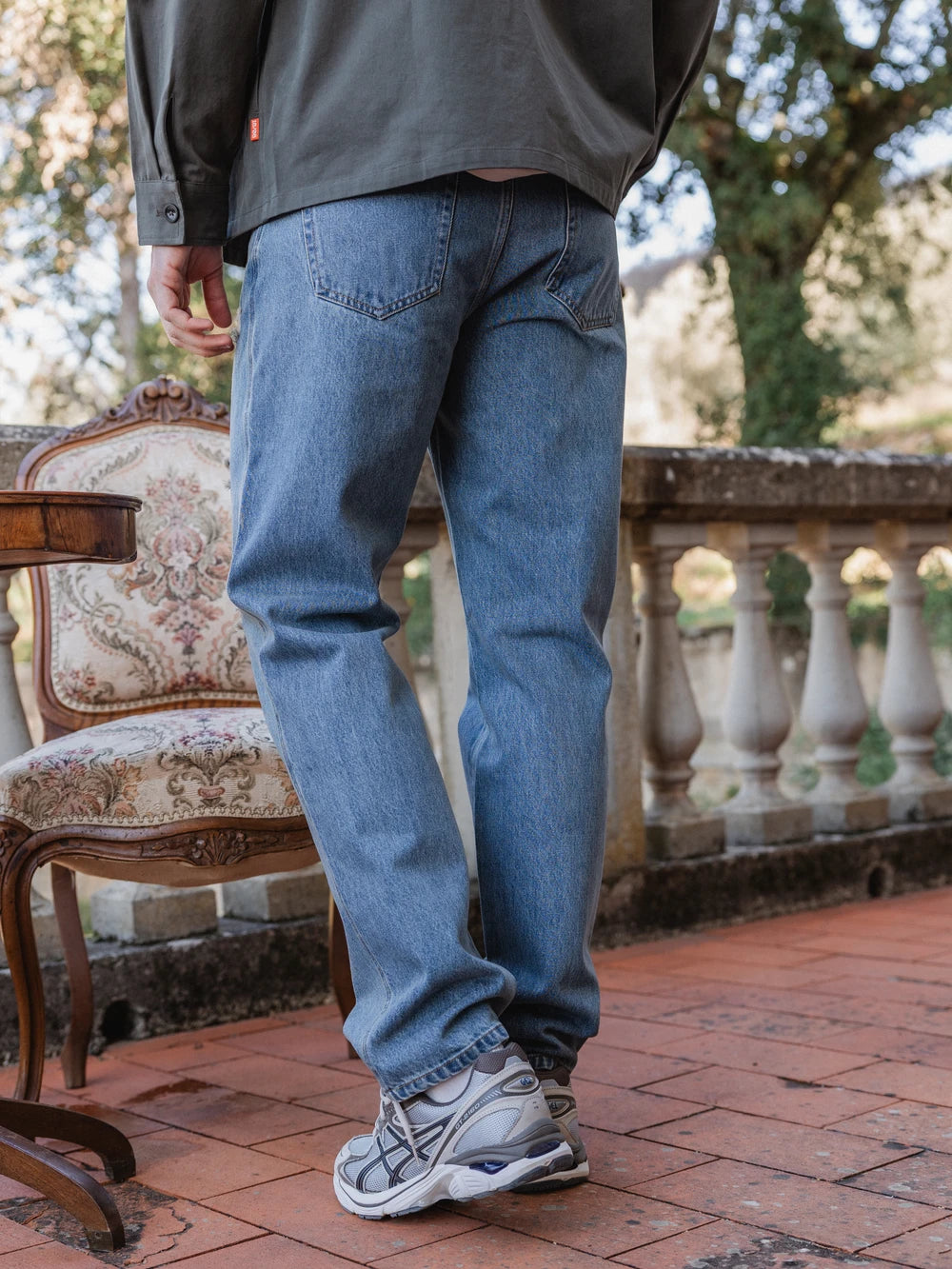 Vintage Washed Blue Damaged Denim Jeans