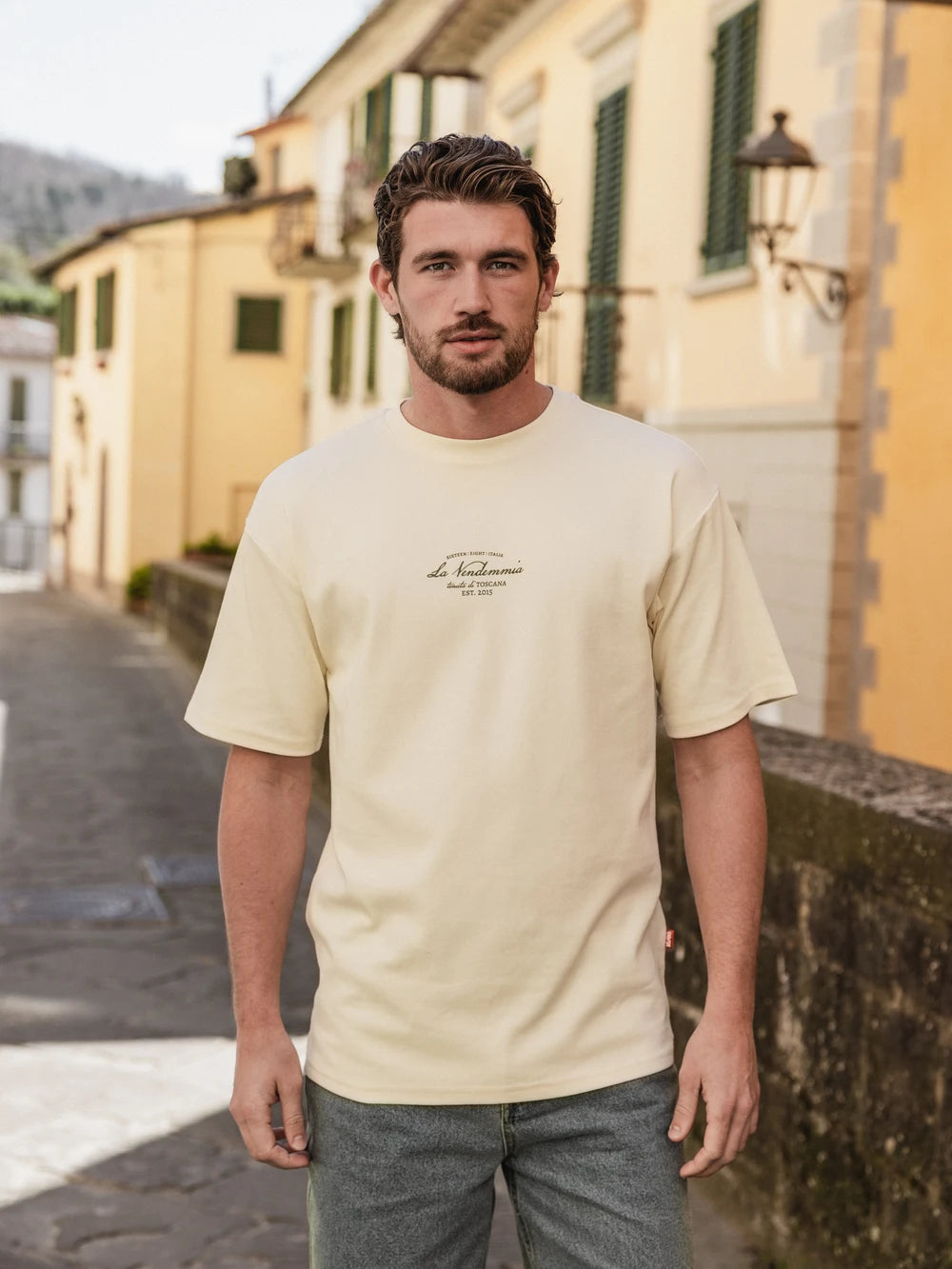 Butter Yellow Vendemmia Oversized T-Shirt