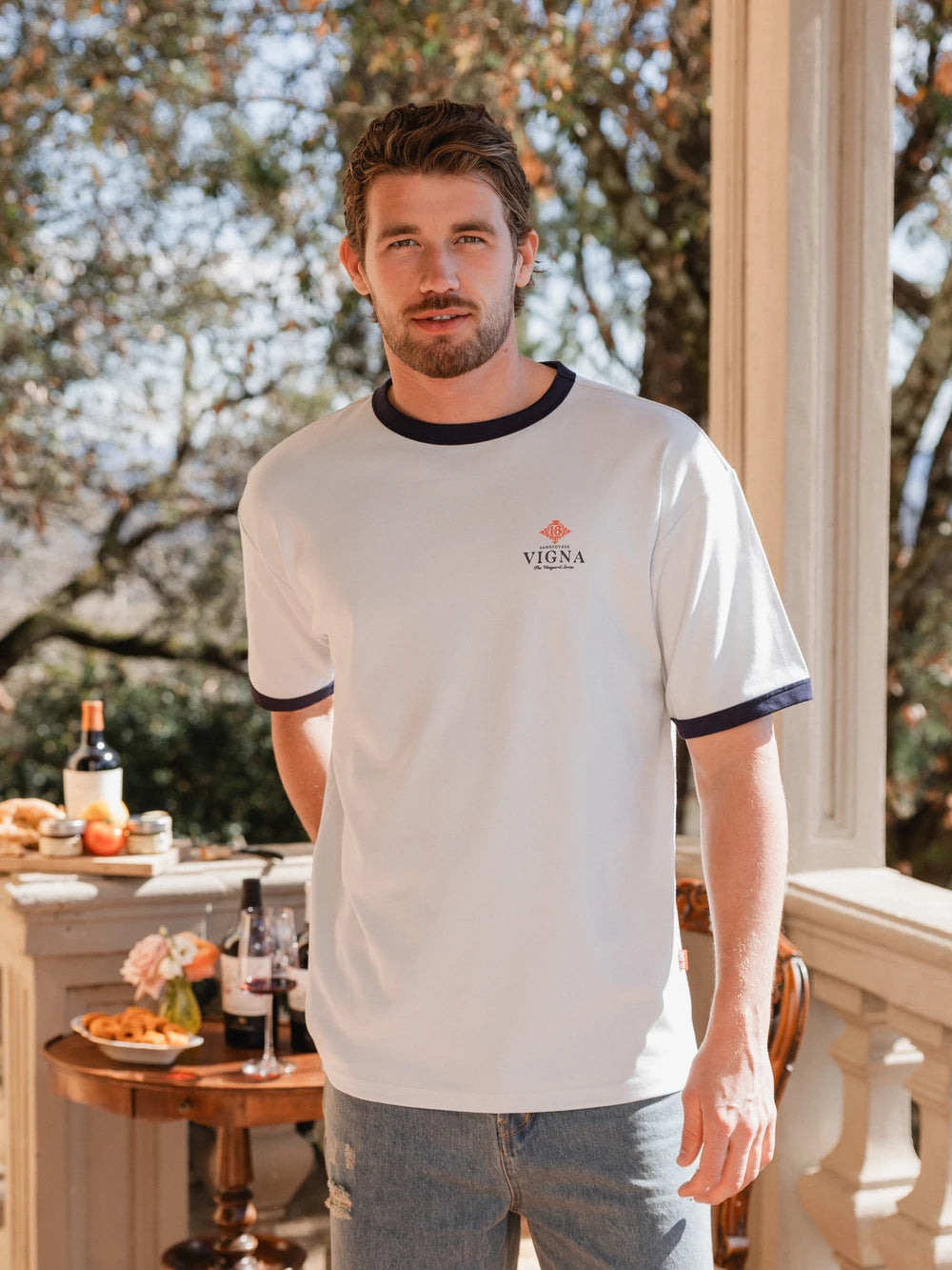 Hellblaues Vigna Oversized T-Shirt
