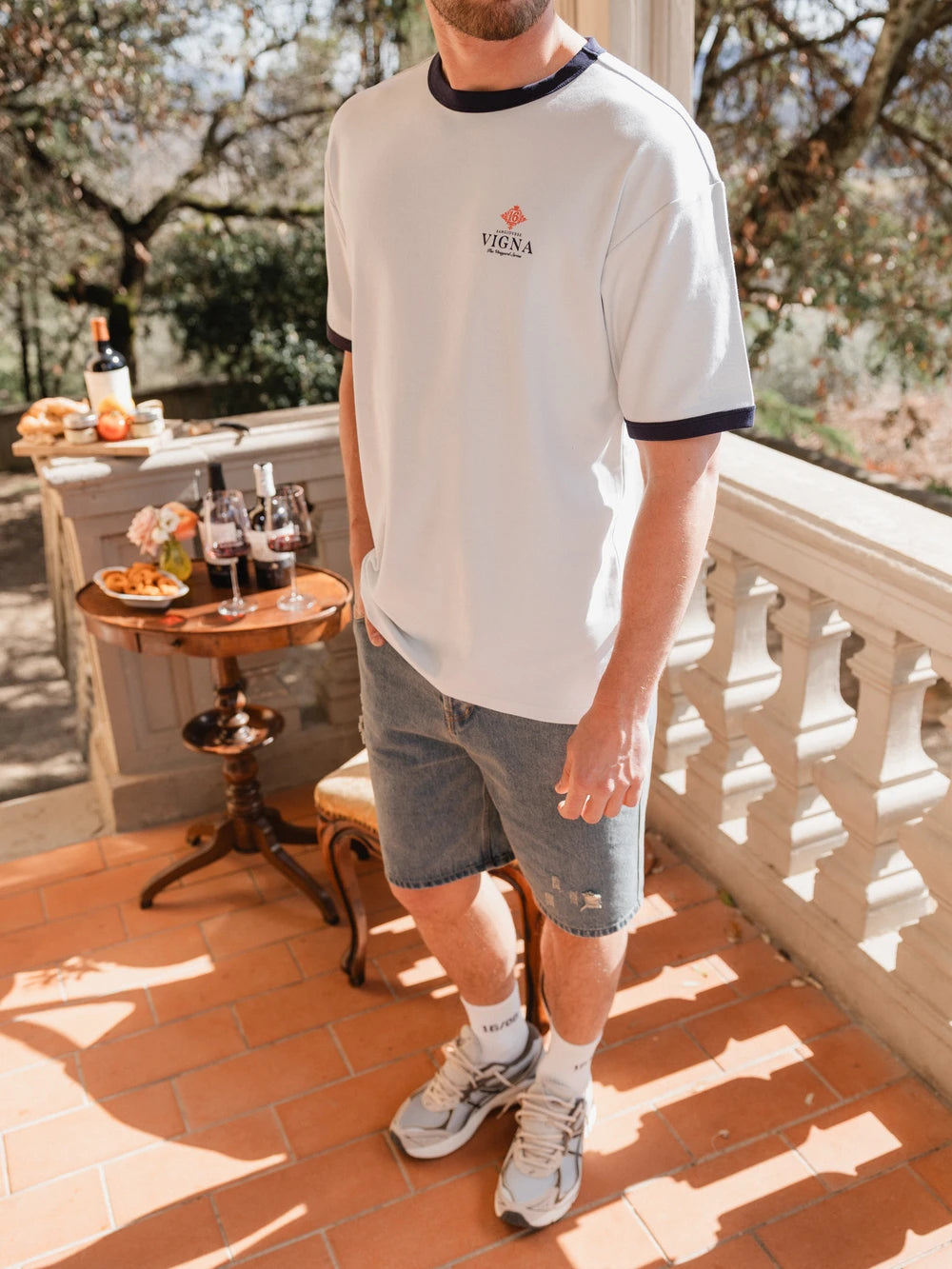 Hellblaues Vigna Oversized T-Shirt