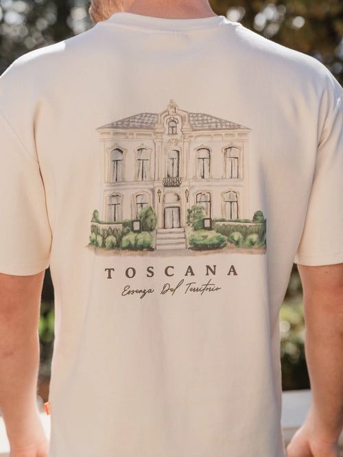 Beige Villa Übergroßes T-Shirt