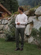 Beige Melange Knit Oversized Sweater