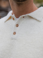 Off White Detail Button Polo