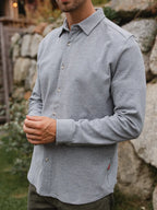 Grey Structured Button Up