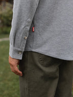 Grey Structured Button Up