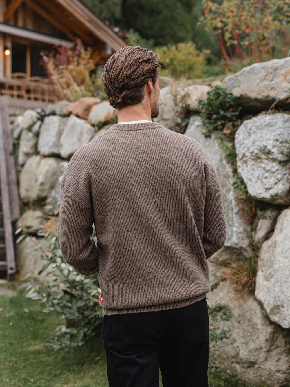 Dark Brown Knit Oversized Sweater