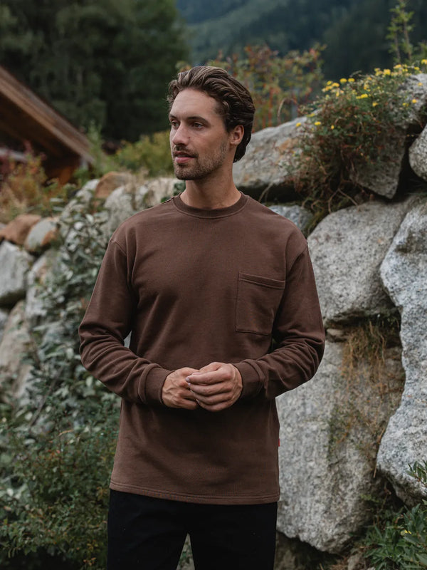 Dark Brown Cotton Longsleeve