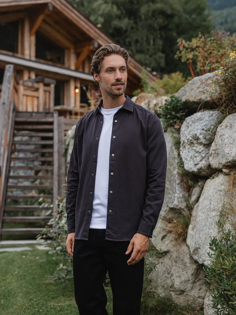 Dark Grey Cotton Shirt