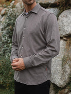 Brown Checked Button Up