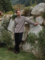 Brown Checked Button Up