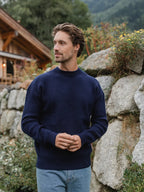 Navy Knit Oversized Sweater