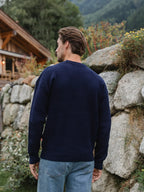 Navy Knit Oversized Sweater