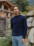 Navy Knit Oversized Sweater