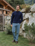 Navy Knit Oversized Sweater