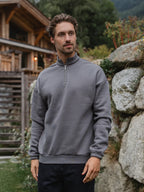 Dark Grey Halfzip Sweater