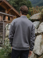 Dark Grey Halfzip Sweater