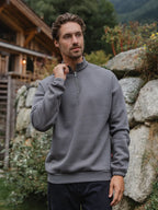 Dark Grey Halfzip Sweater