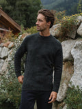 Green Melange Detail Sweater