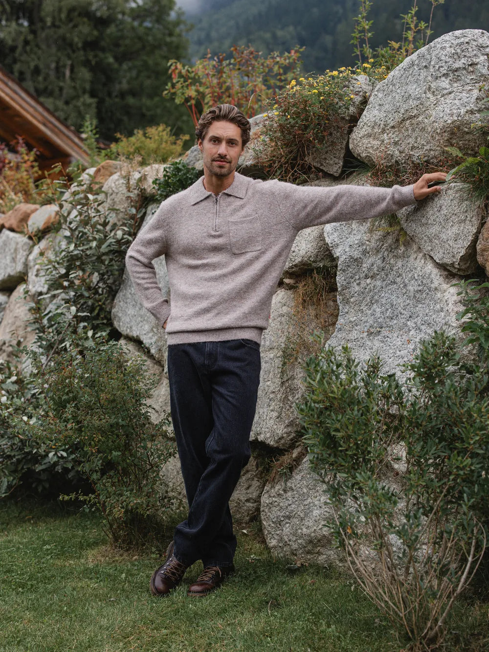 Brown Brushed Pocket Polo