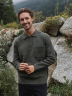 Green Knit Pocket Polo