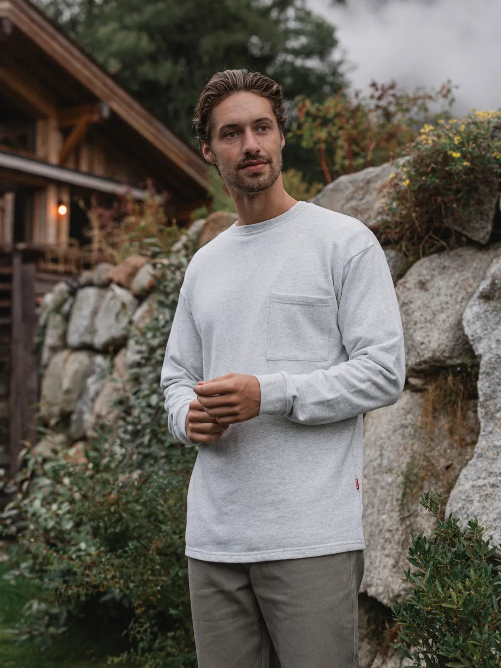 Light Grey Cotton Longsleeve