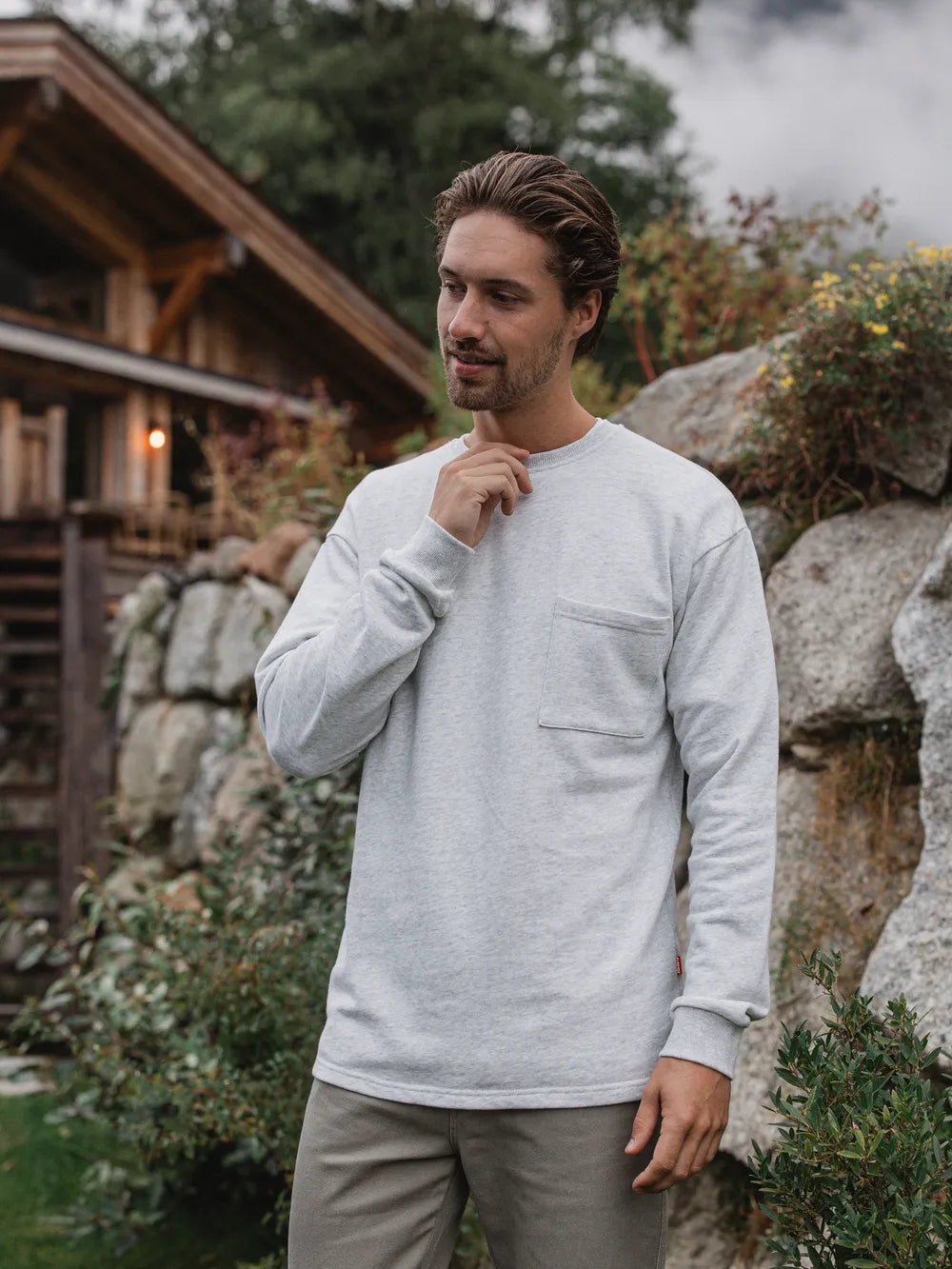 Light Grey Cotton Longsleeve