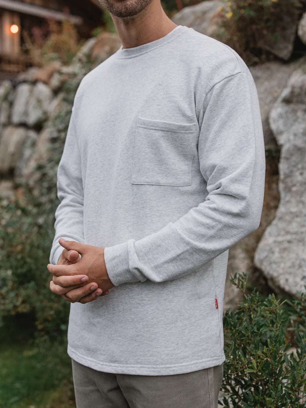 Light Grey Cotton Longsleeve