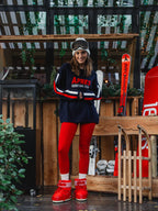 Marineblauer Strickpullover