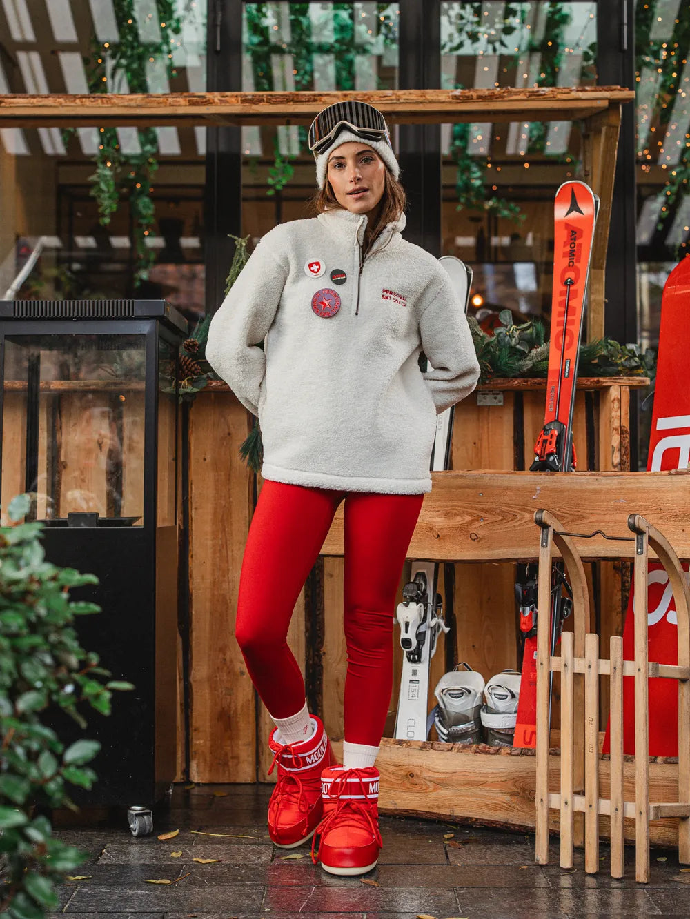 Off White Apres Teddy Half Zip