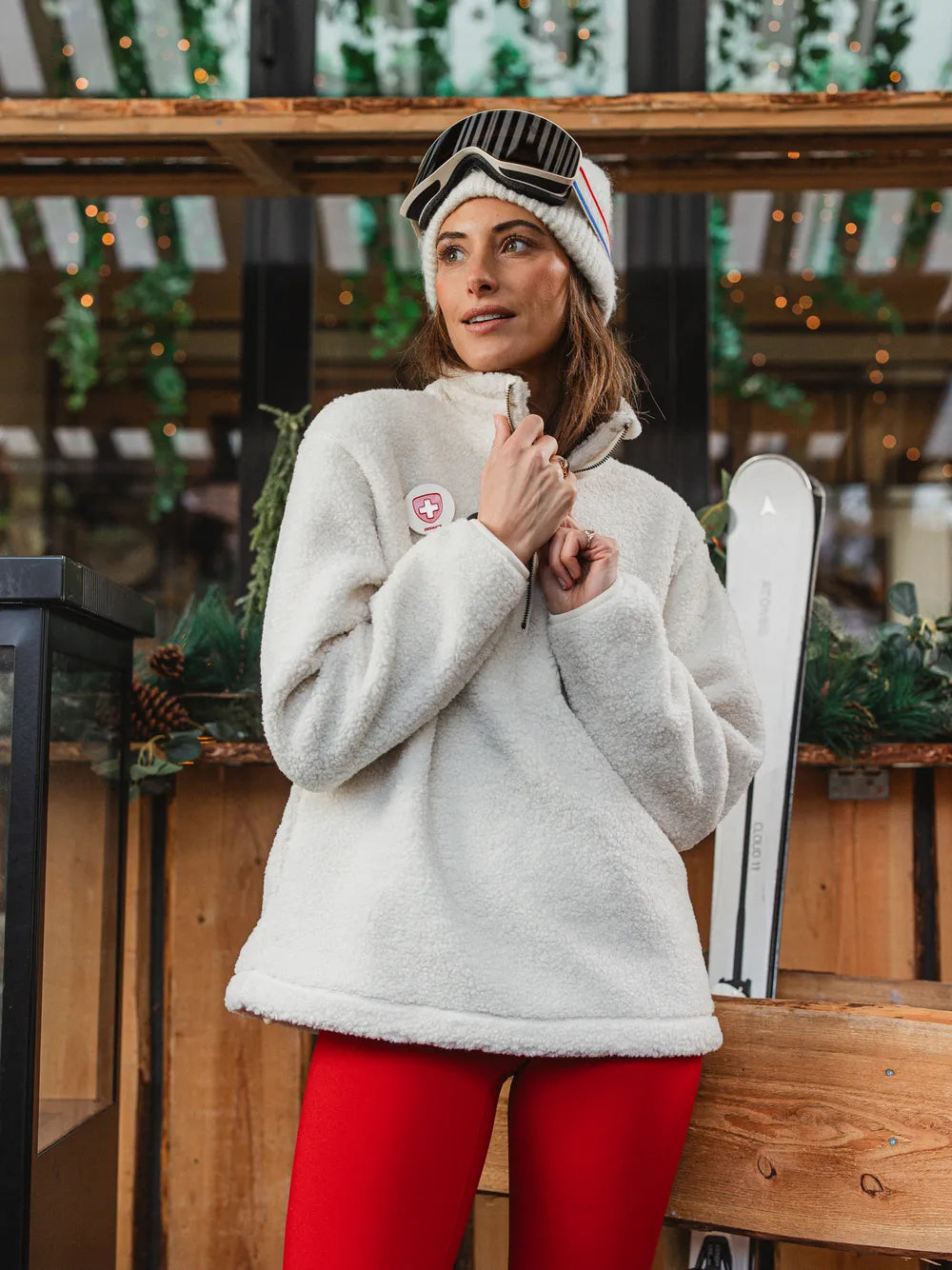 Off White Apres Teddy Half Zip