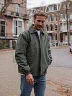 Green Padded Coach Zip Jacket
