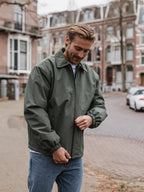 Green Padded Coach Zip Jacket