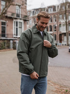 Green Padded Coach Zip Jacket