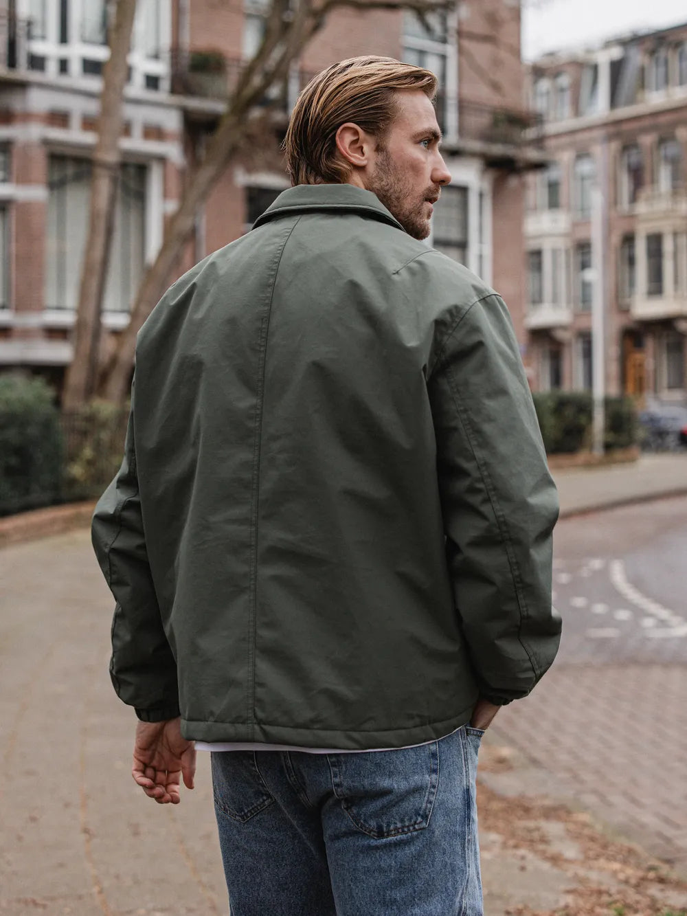 Green Padded Coach Zip Jacket