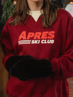 Bordeauxroter Oversize-Skipullover