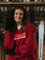 Bordeauxroter Oversize-Skipullover