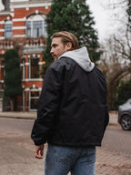 Black Padded Coach Zip Jacket