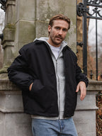 Black Padded Coach Zip Jacket