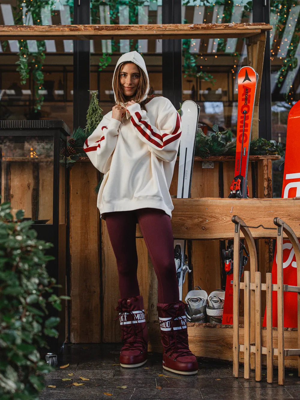 Off White Ski Coach Oversized Sweater