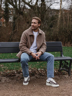 Braune Oversize-Teddyjacke