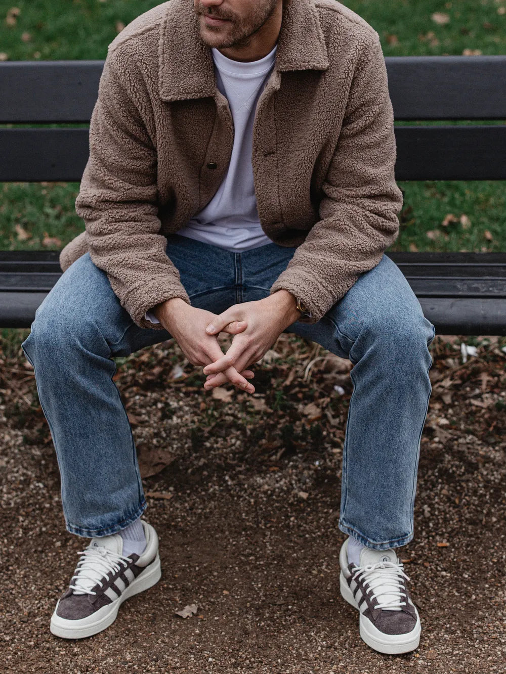 Brown Oversized Teddy Jacket