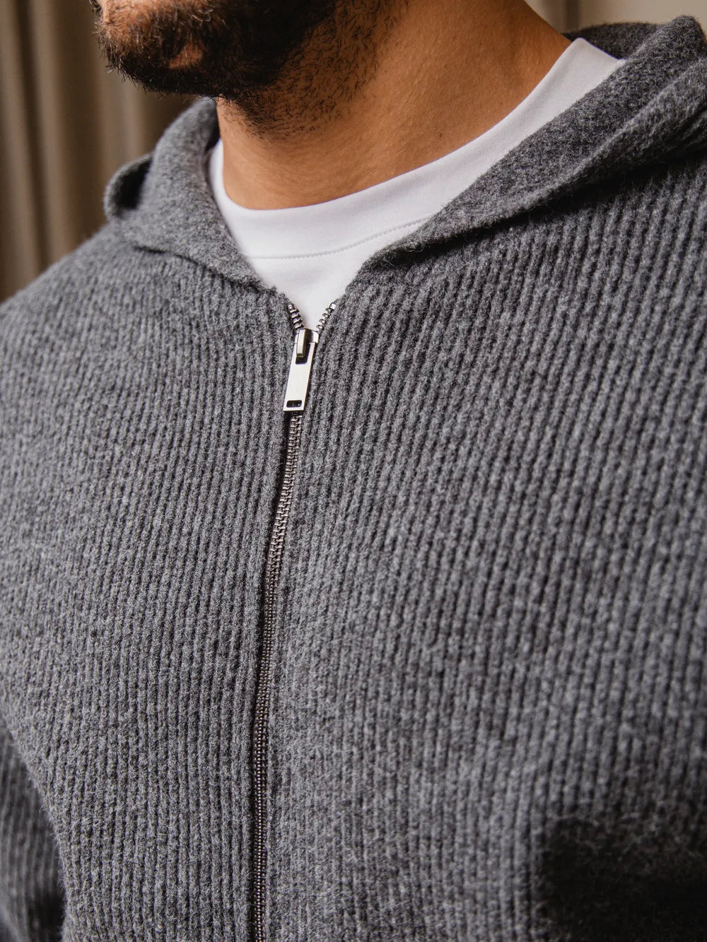 Dark Grey Oversized Knit Vest