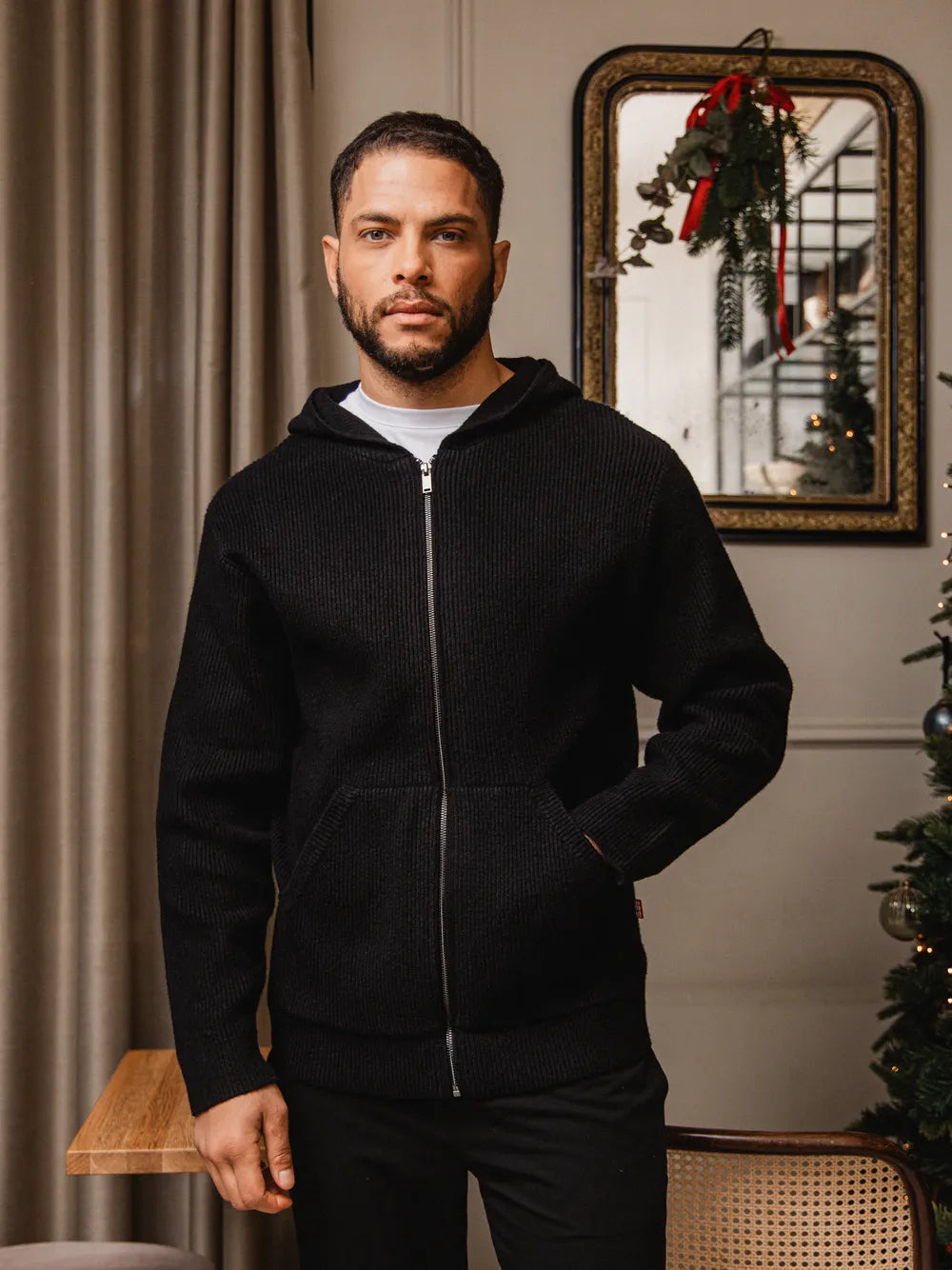 Black Oversized Knit Vest