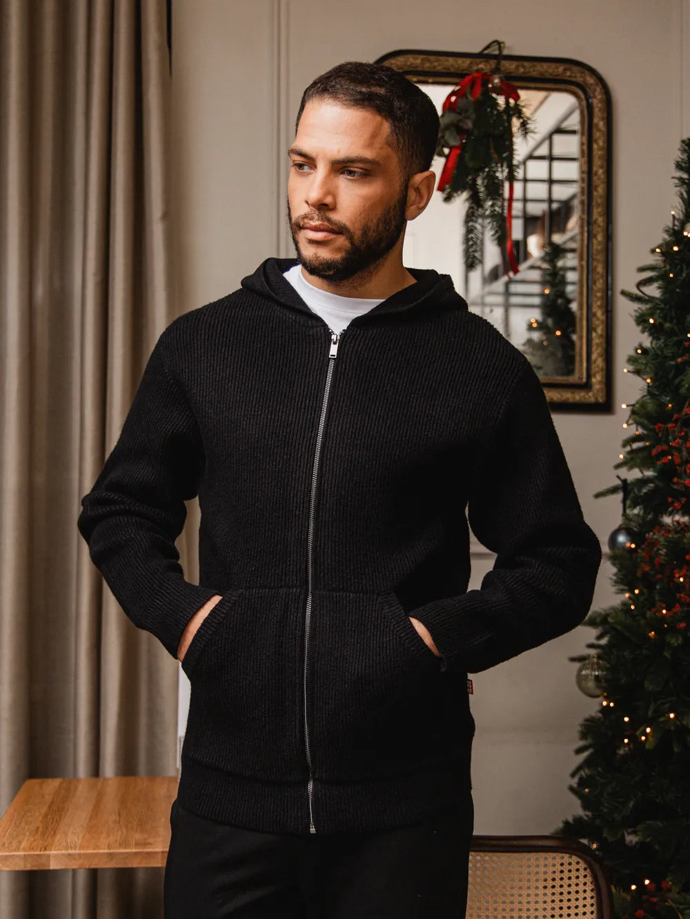 Black Oversized Knit Vest