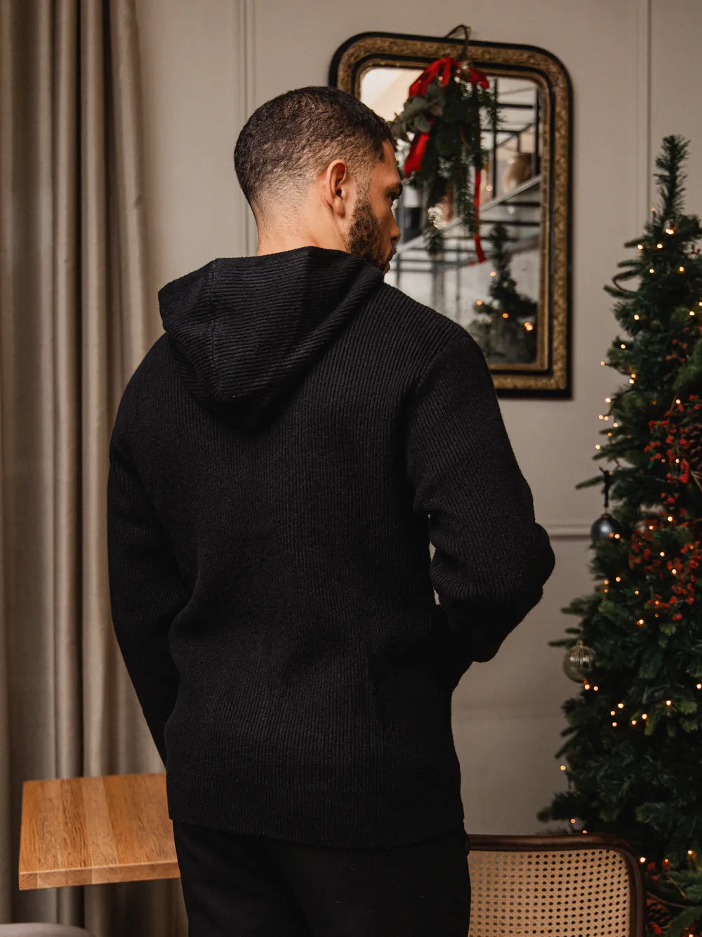 Black Oversized Knit Vest