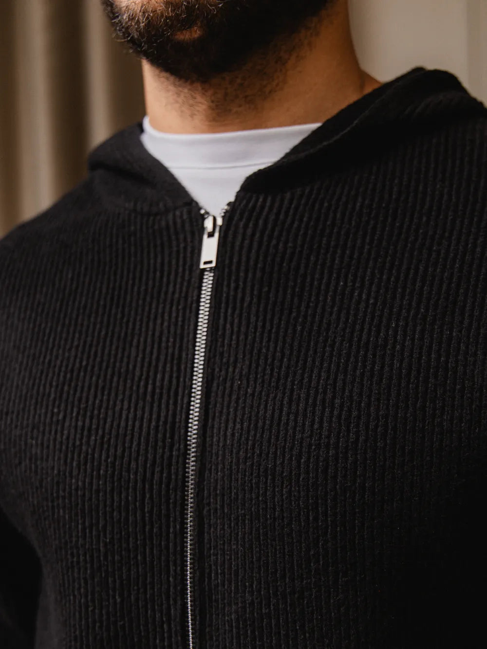 Black Oversized Knit Vest