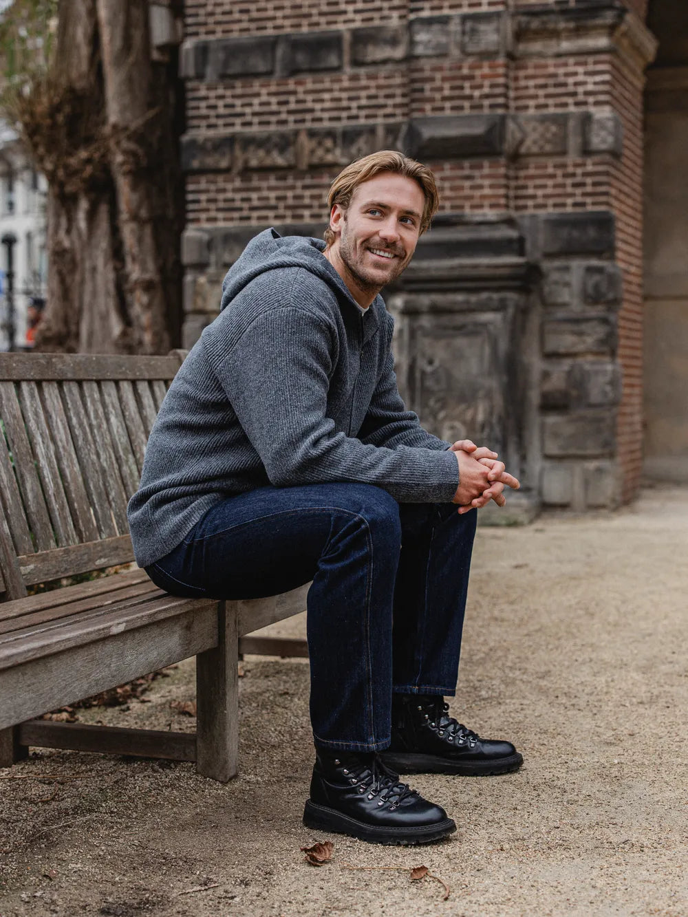 Dark Grey Oversized Knit Vest